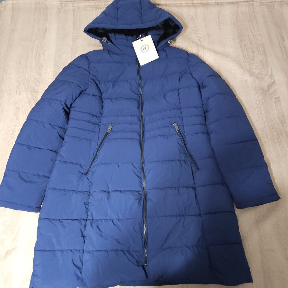 Rokka & Rolla Ladies Heavy Puffer Jacket Coat Midnight Blue Size Xl Nwt